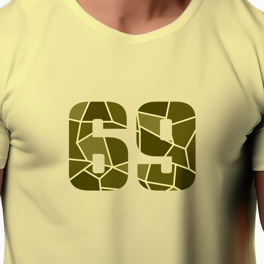 69 Number Unisex T-Shirt (Butter Yellow)