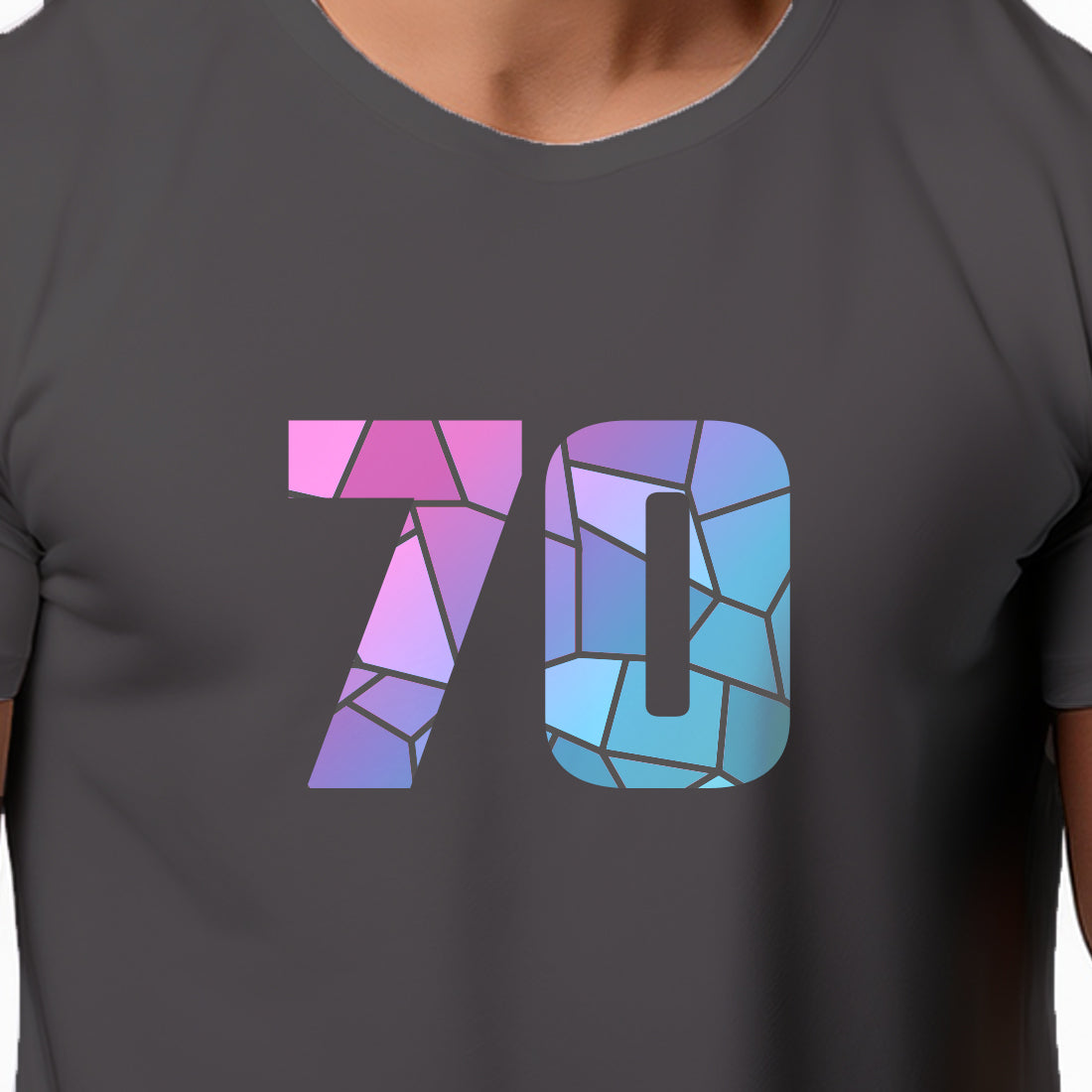 70 Number Unisex T-Shirt (Charcoal Grey)