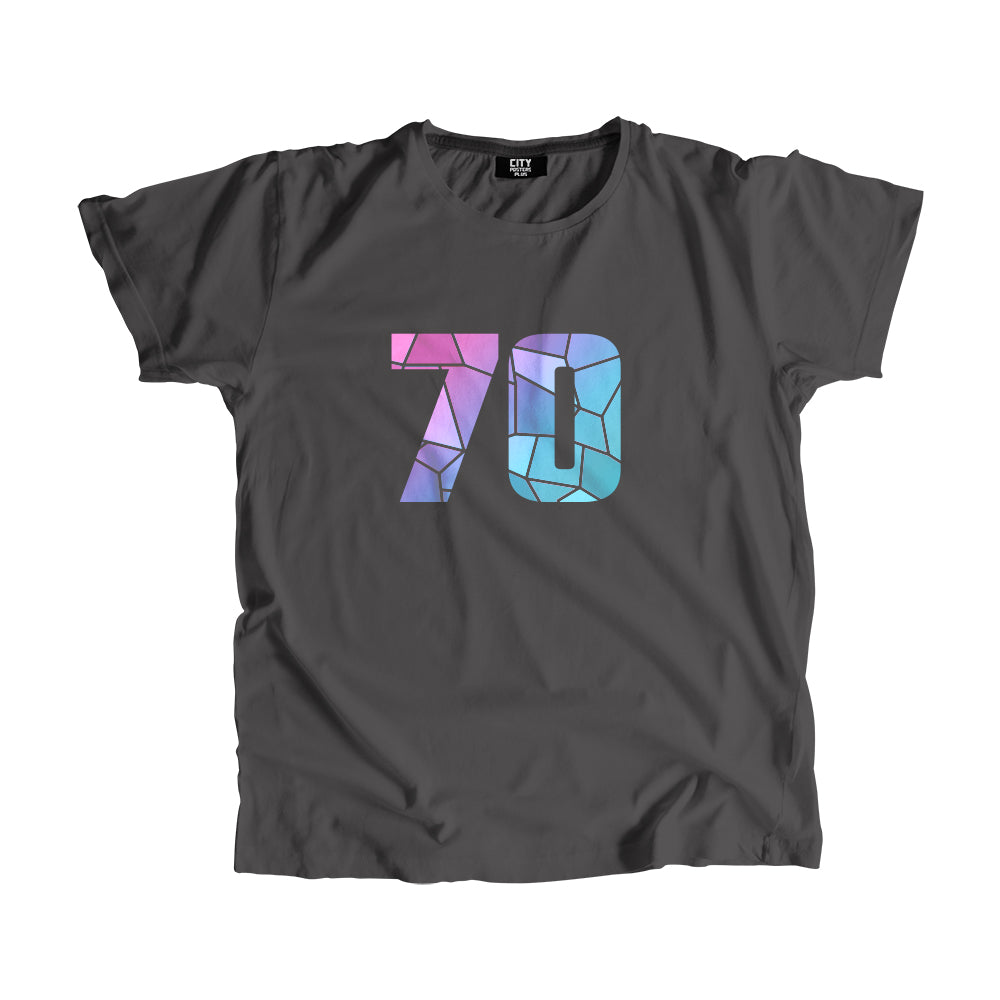 70 Number Unisex T-Shirt (Charcoal Grey)
