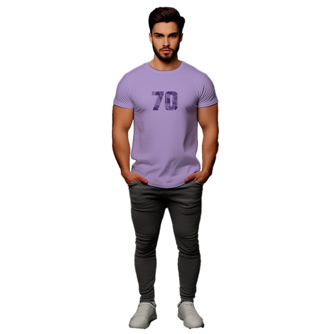 70 Number Unisex T-Shirt (Iris Lavender)
