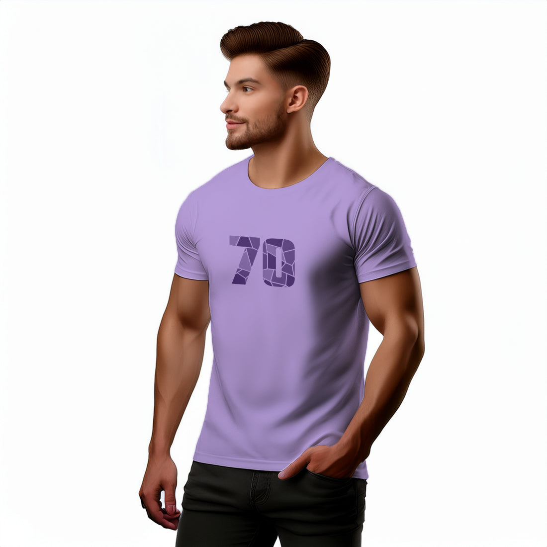 70 Number Unisex T-Shirt (Iris Lavender)