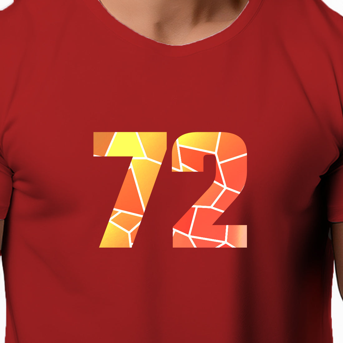 72 Number Unisex T-Shirt (Red)