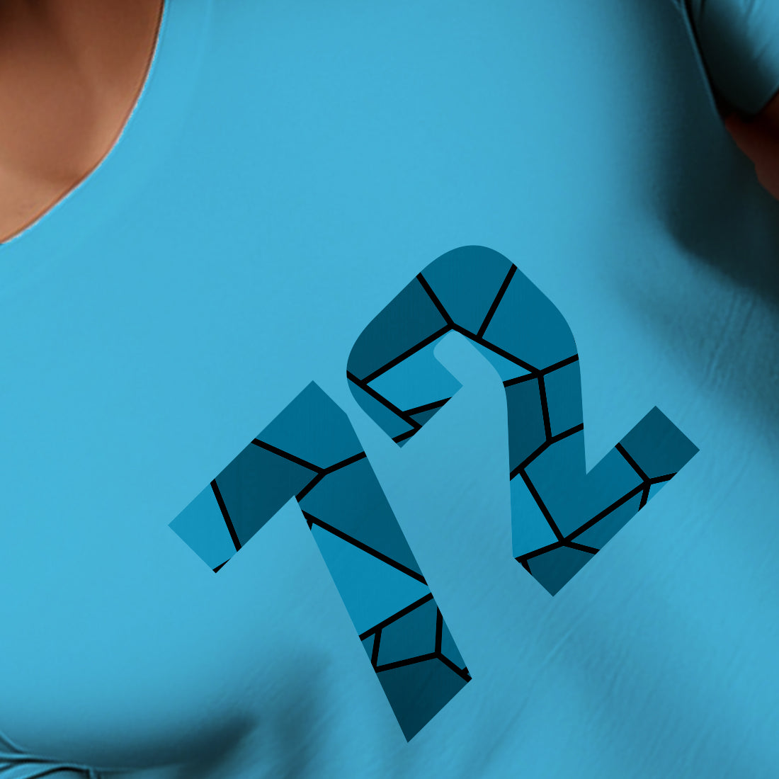 72 Number Unisex T-Shirt (Sky Blue)
