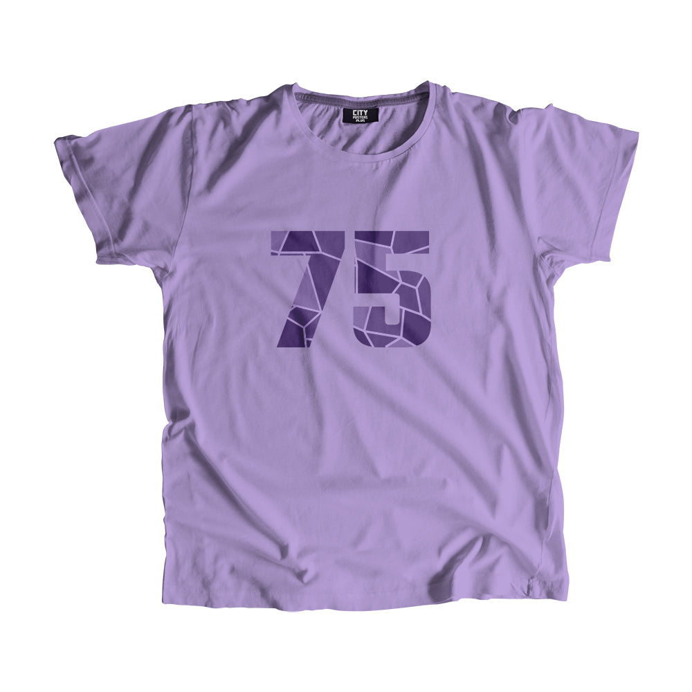 75 Number Unisex T-Shirt (Irish Lavender)