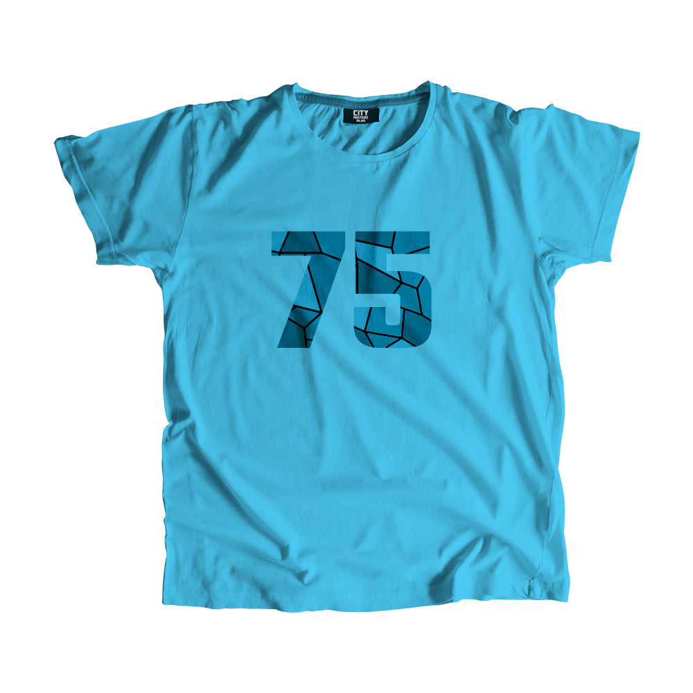 75 Number Unisex T-Shirt (Sky Blue)