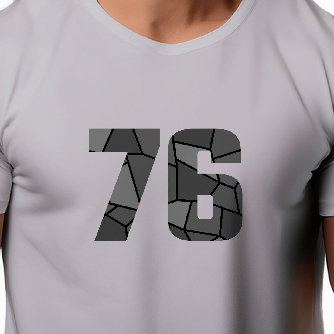 76 Number Unisex T-Shirt (Melange Grey)