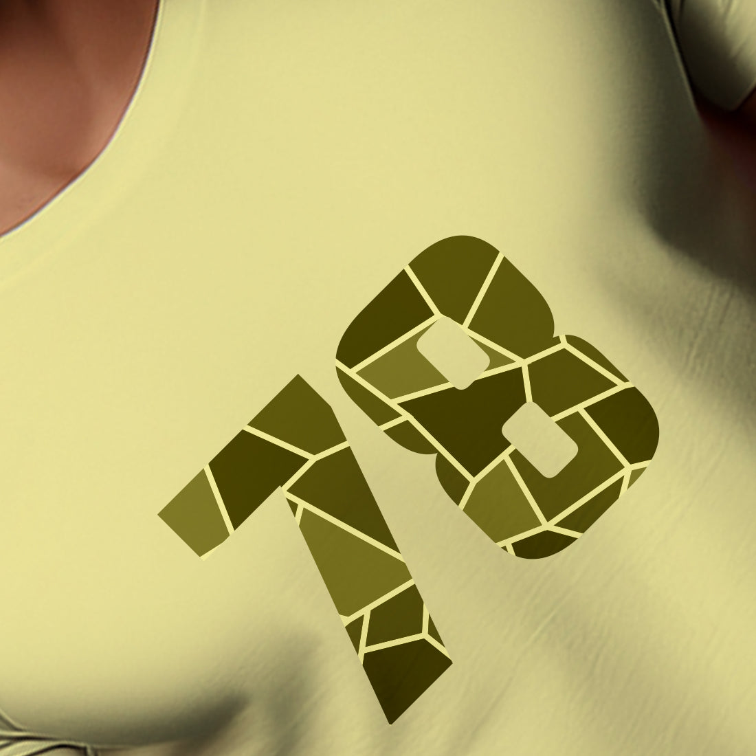 78 Number Unisex T-Shirt (Butter Yellow)