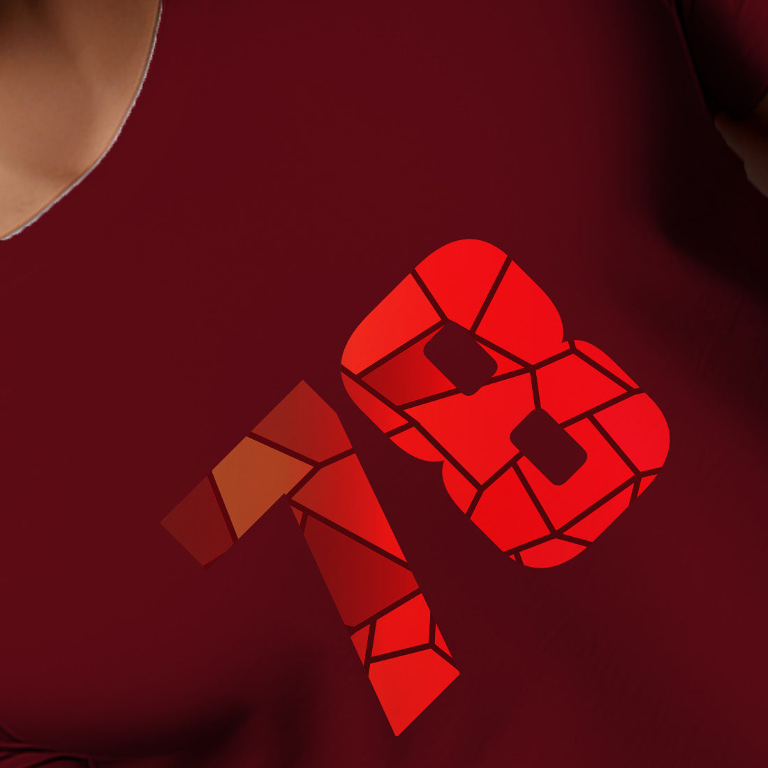 78 Number Unisex T-Shirt (Maroon)