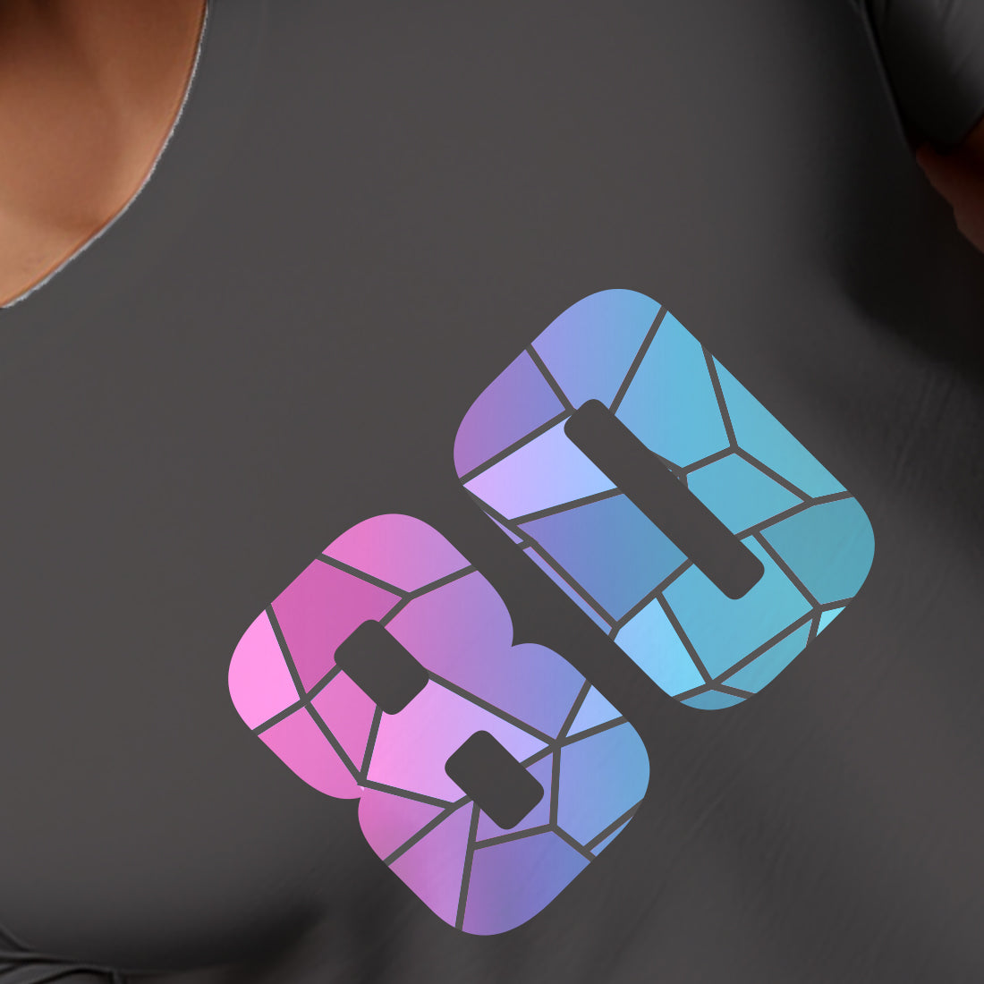 80 Number Unisex T-Shirt (Charcoal Grey)