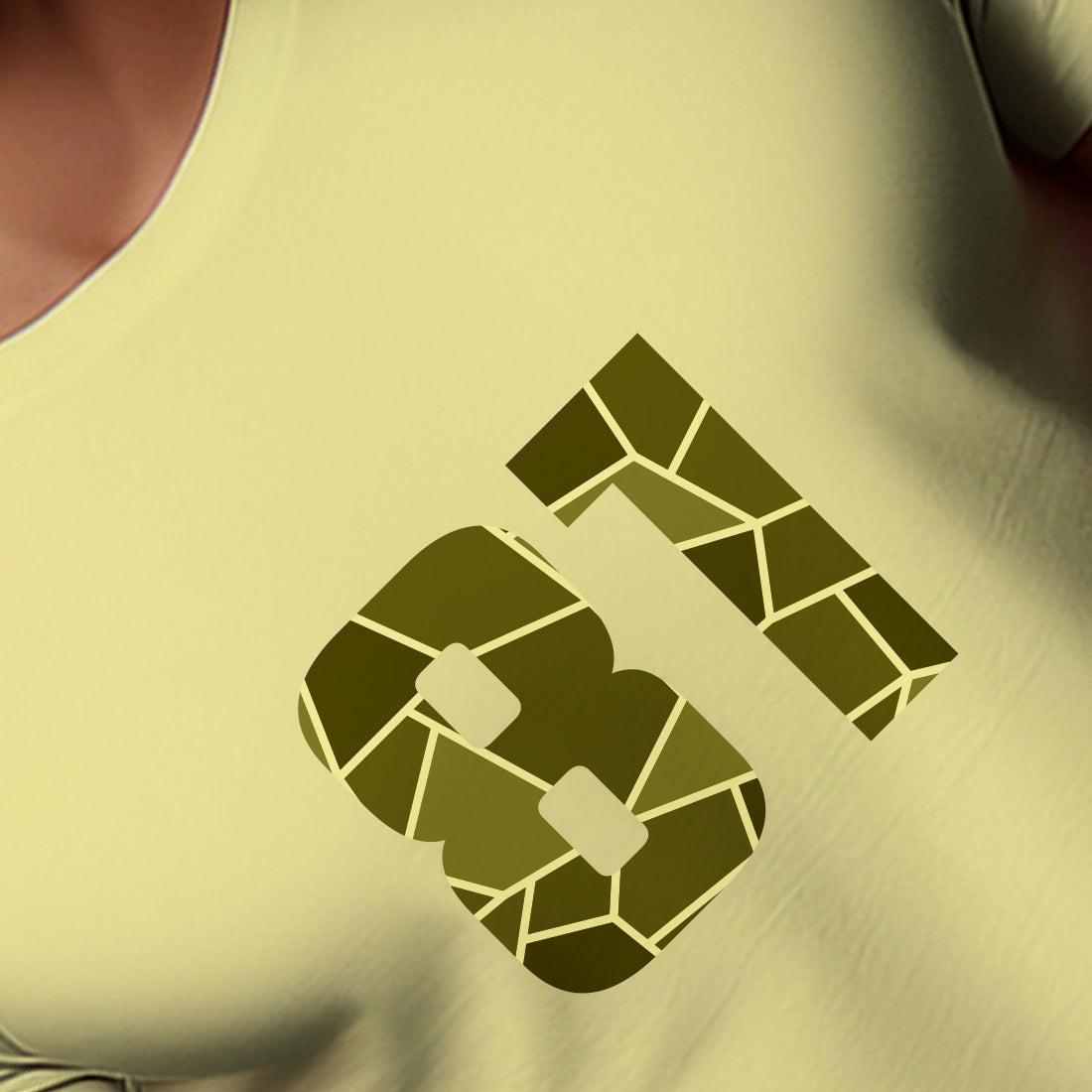 81 Number Unisex T-Shirt (Butter Yellow)