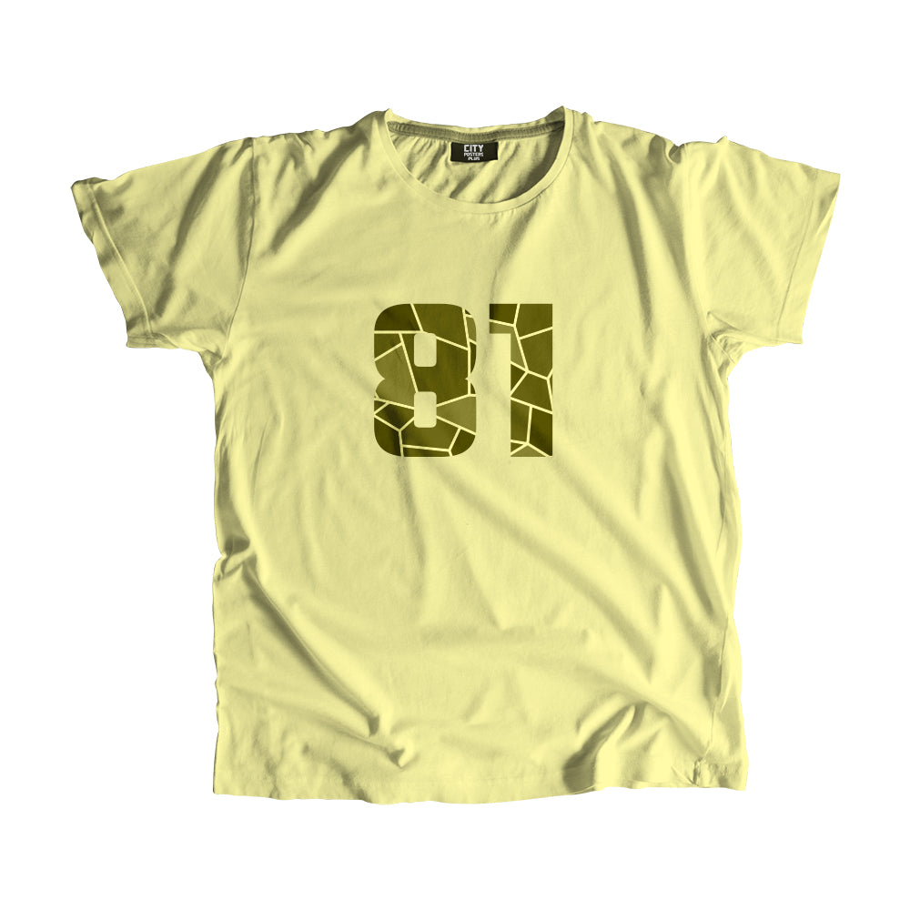 81 Number Unisex T-Shirt (Butter Yellow)