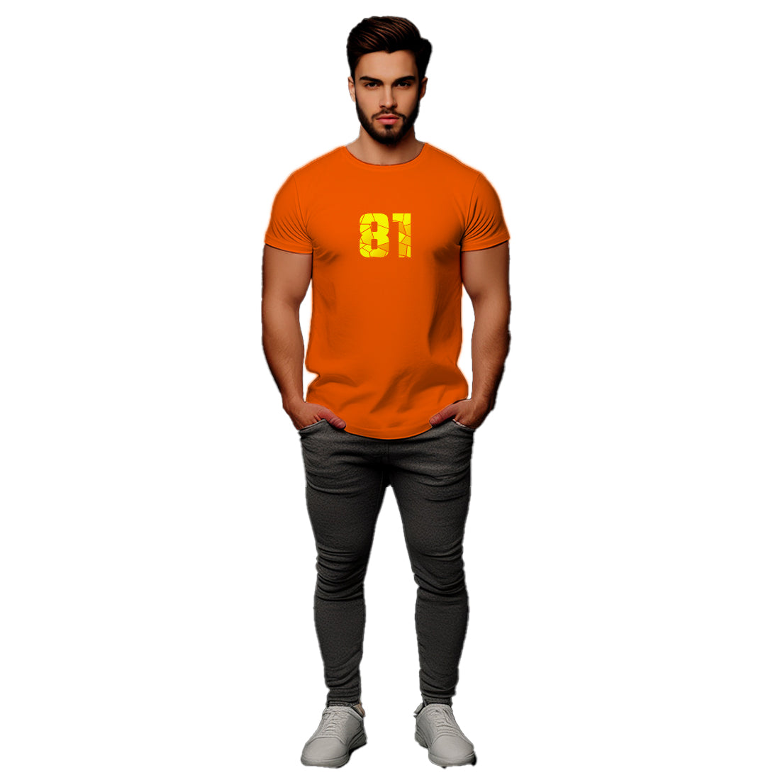 81 Number Unisex T-Shirt (Orange)