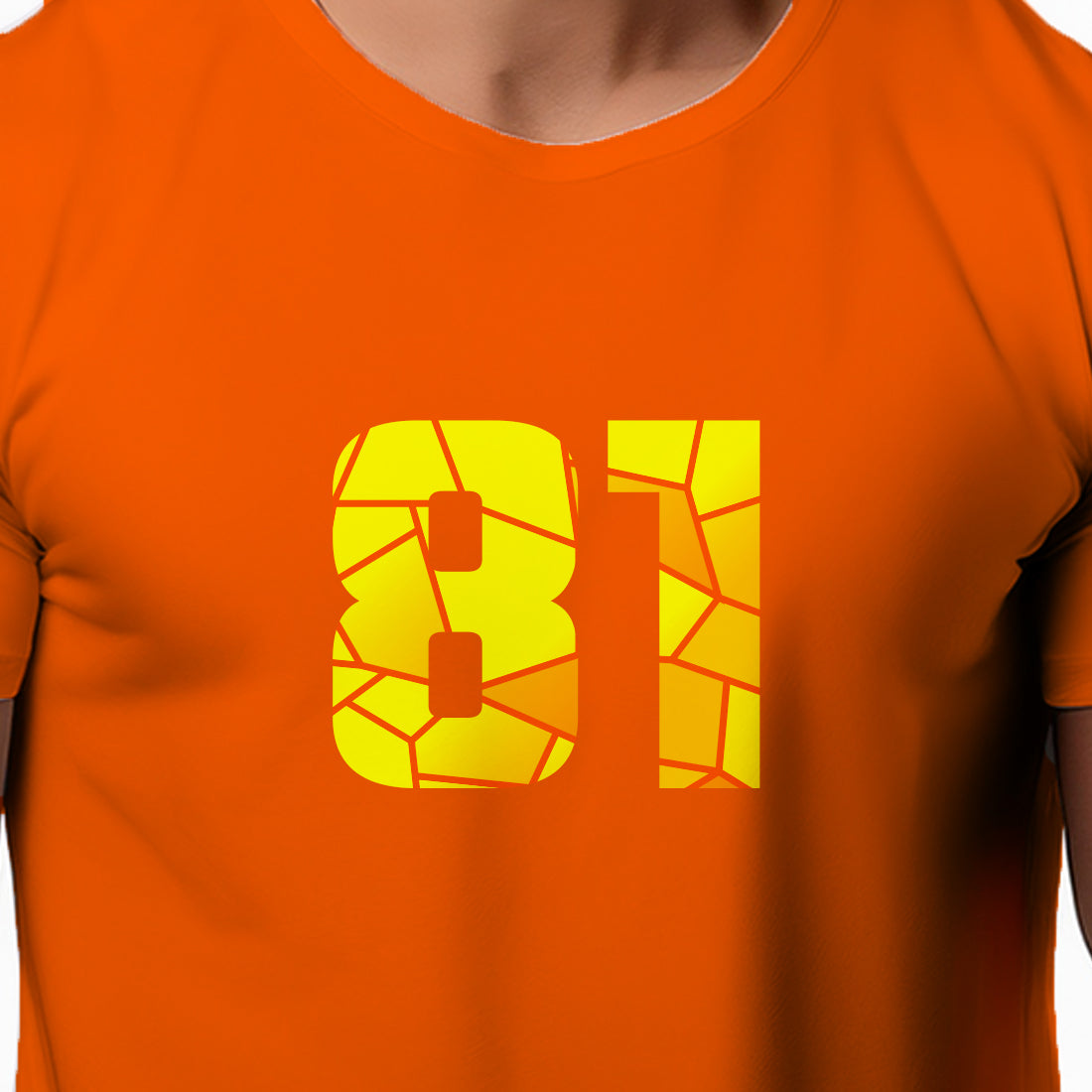 81 Number Unisex T-Shirt (Orange)