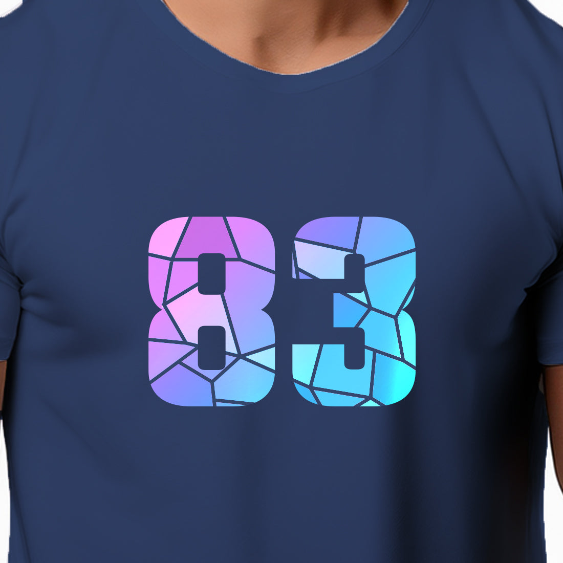83 Number Unisex T-Shirt (Navy Blue)