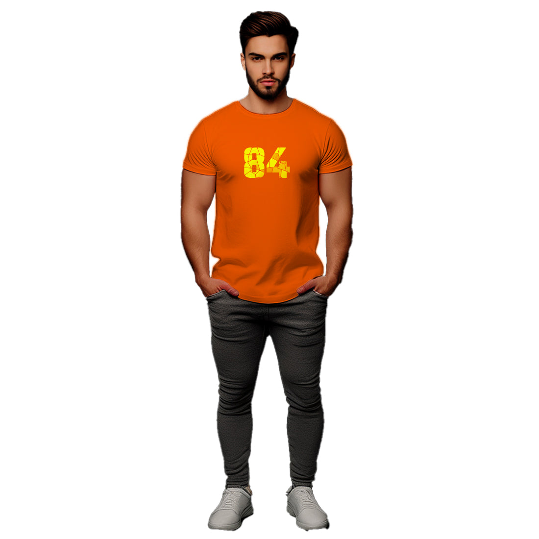 84 Number Unisex T-Shirt (Orange)