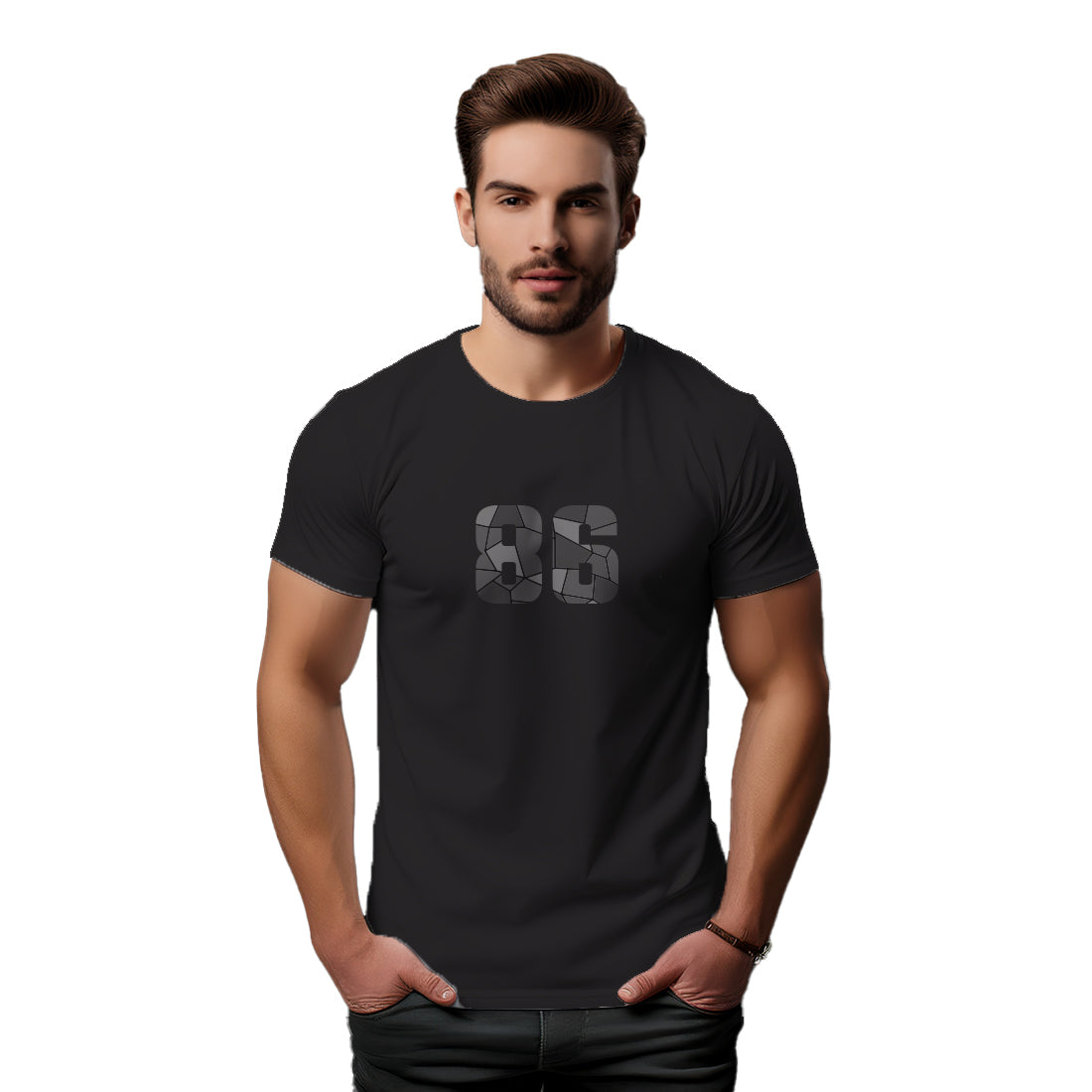 86 Number Unisex T-Shirt (Black)
