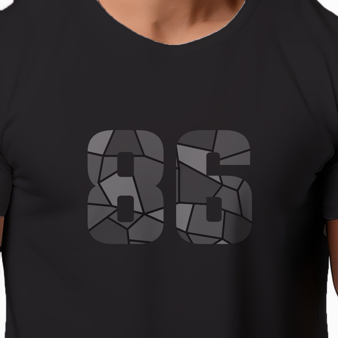 86 Number Unisex T-Shirt (Black)