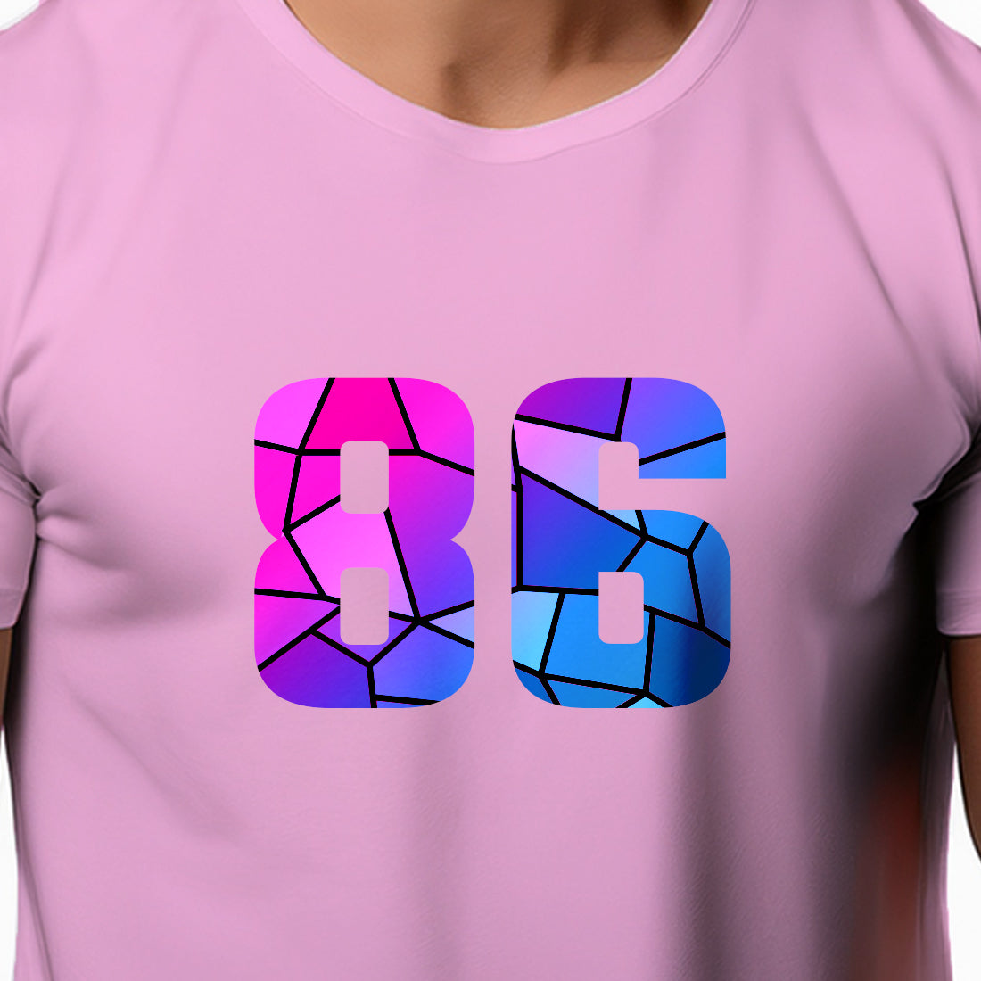86 Number Unisex T-Shirt (Light Pink)