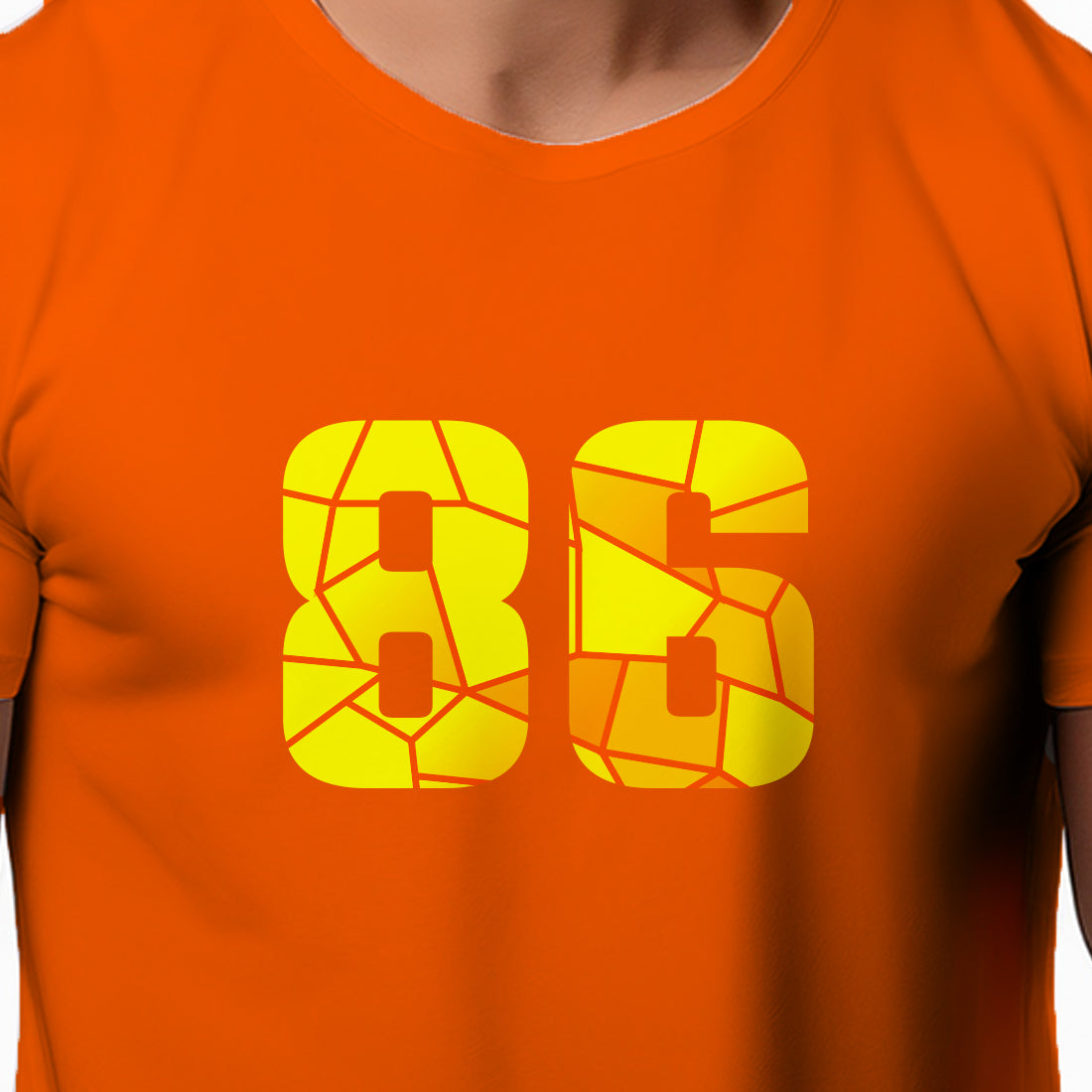 86 Number Unisex T-Shirt (Orange)
