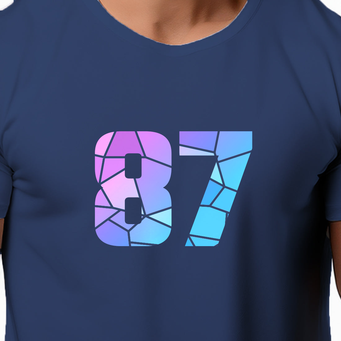 87 Number Unisex T-Shirt (Navy Blue)