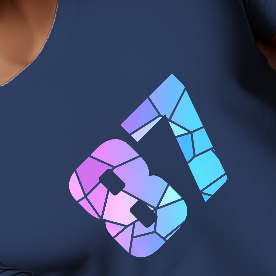 87 Number Unisex T-Shirt (Navy Blue)