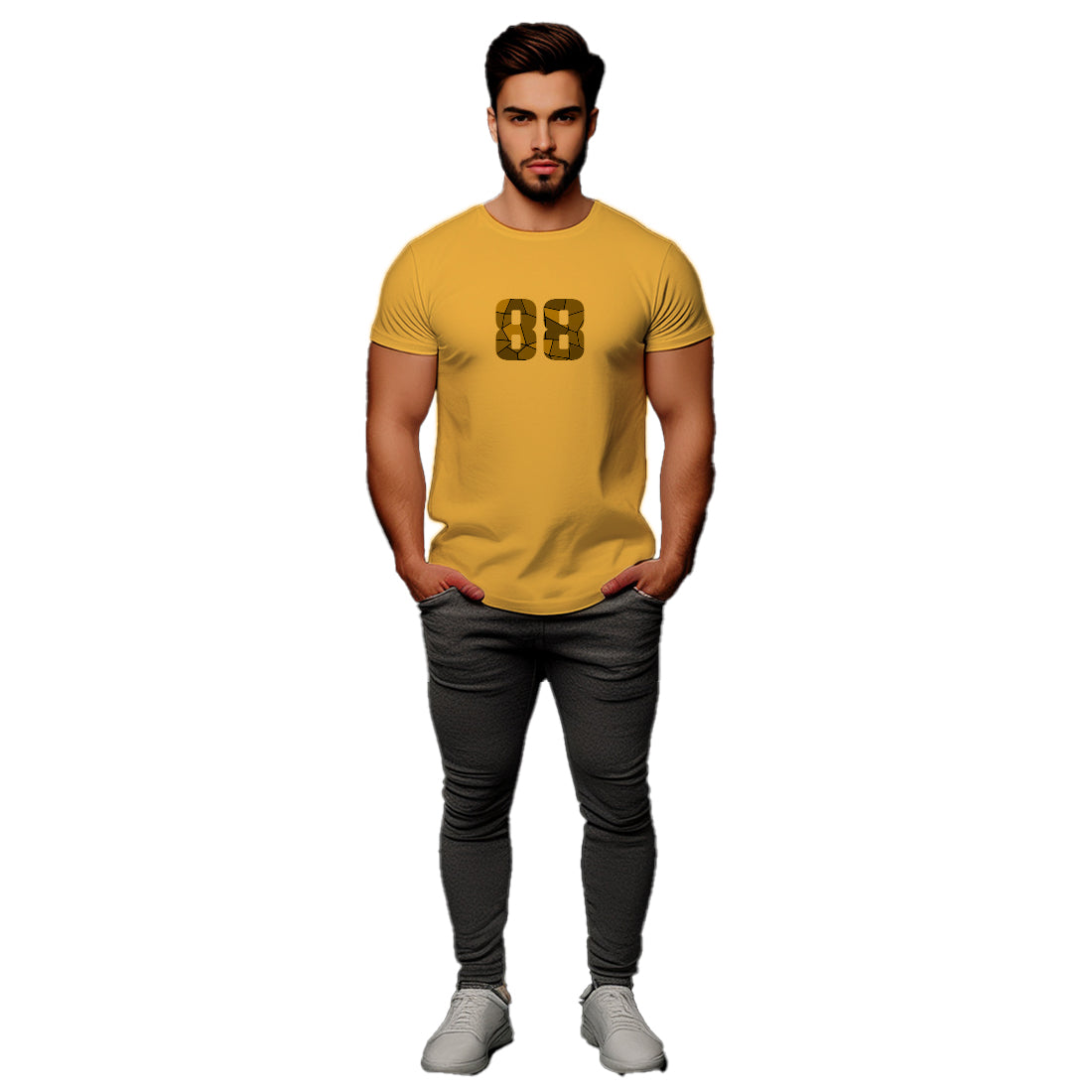 88 Number Unisex T-Shirt (Golden Yellow)