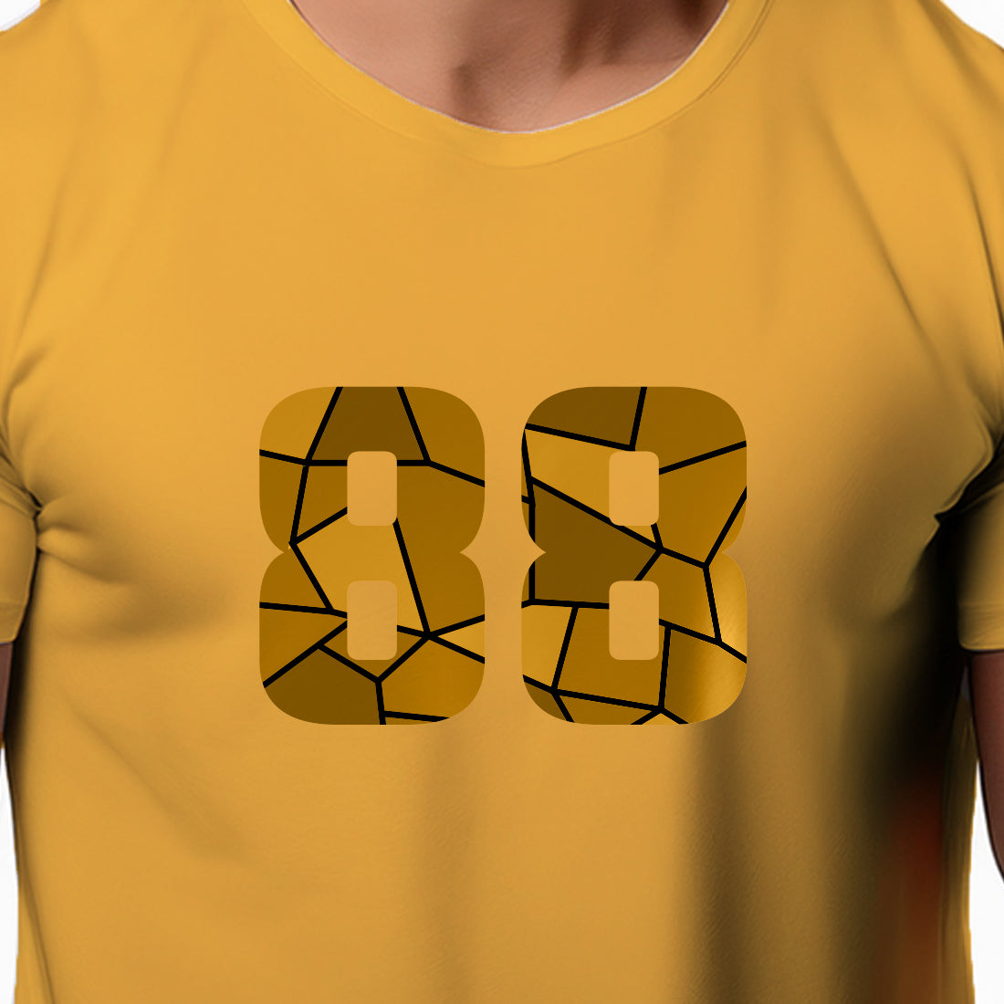 88 Number Unisex T-Shirt (Golden Yellow)