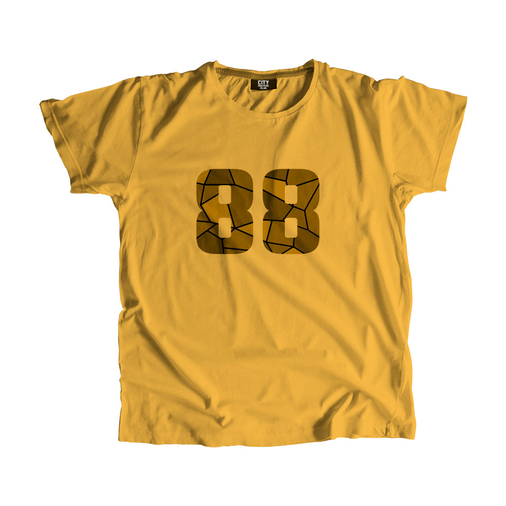 88 Number Unisex T-Shirt (Golden Yellow)