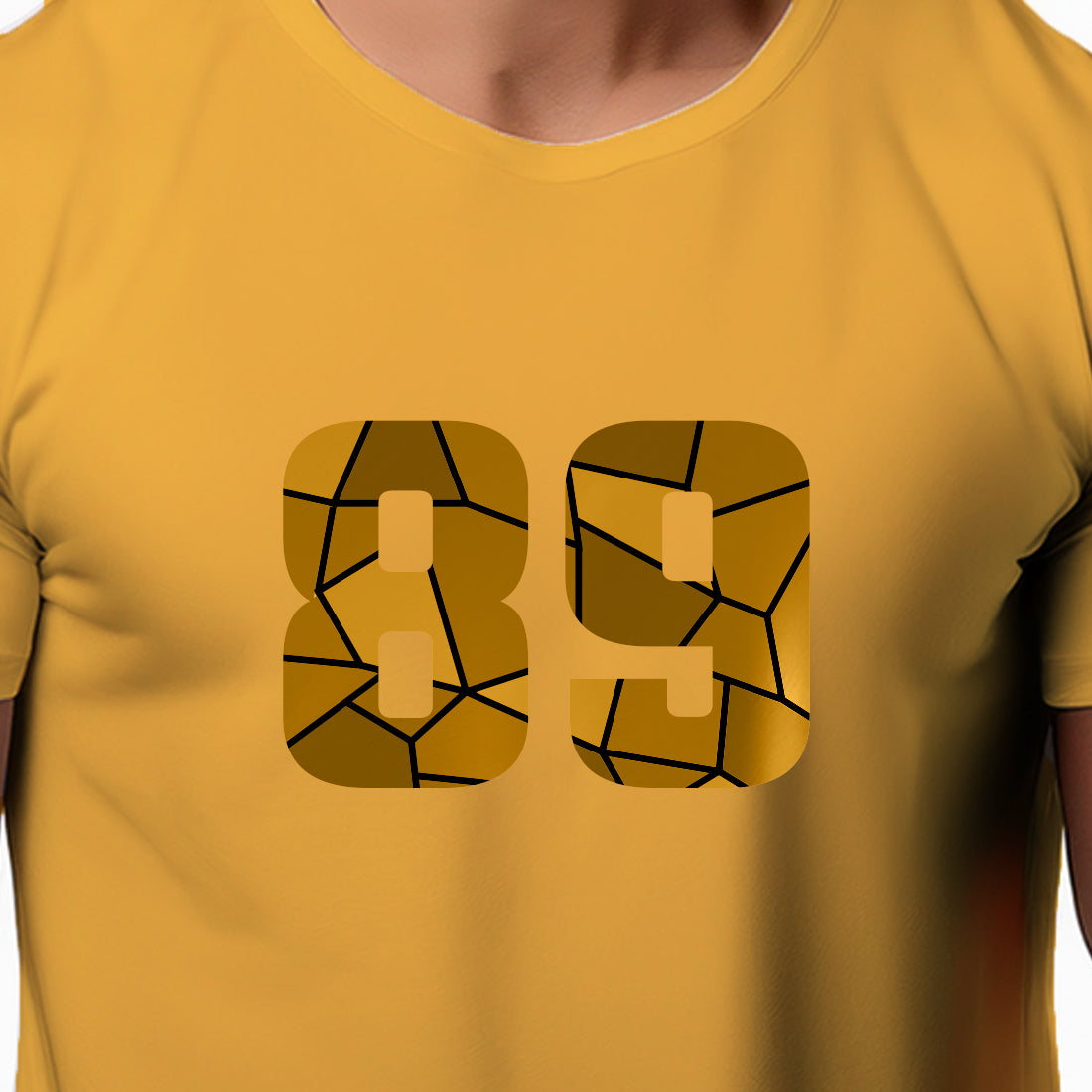 89 Number Unisex T-Shirt (Golden Yellow)