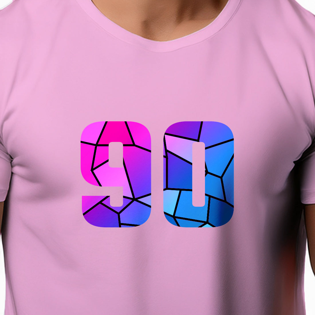 90 Number Unisex T-Shirt (Light Pink)