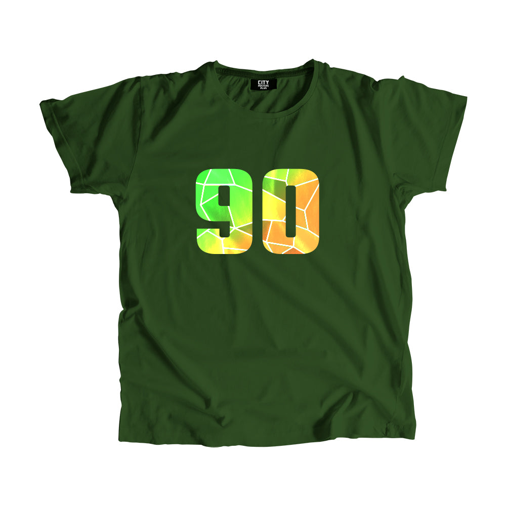 90 Number Unisex T-Shirt (Olive Green)