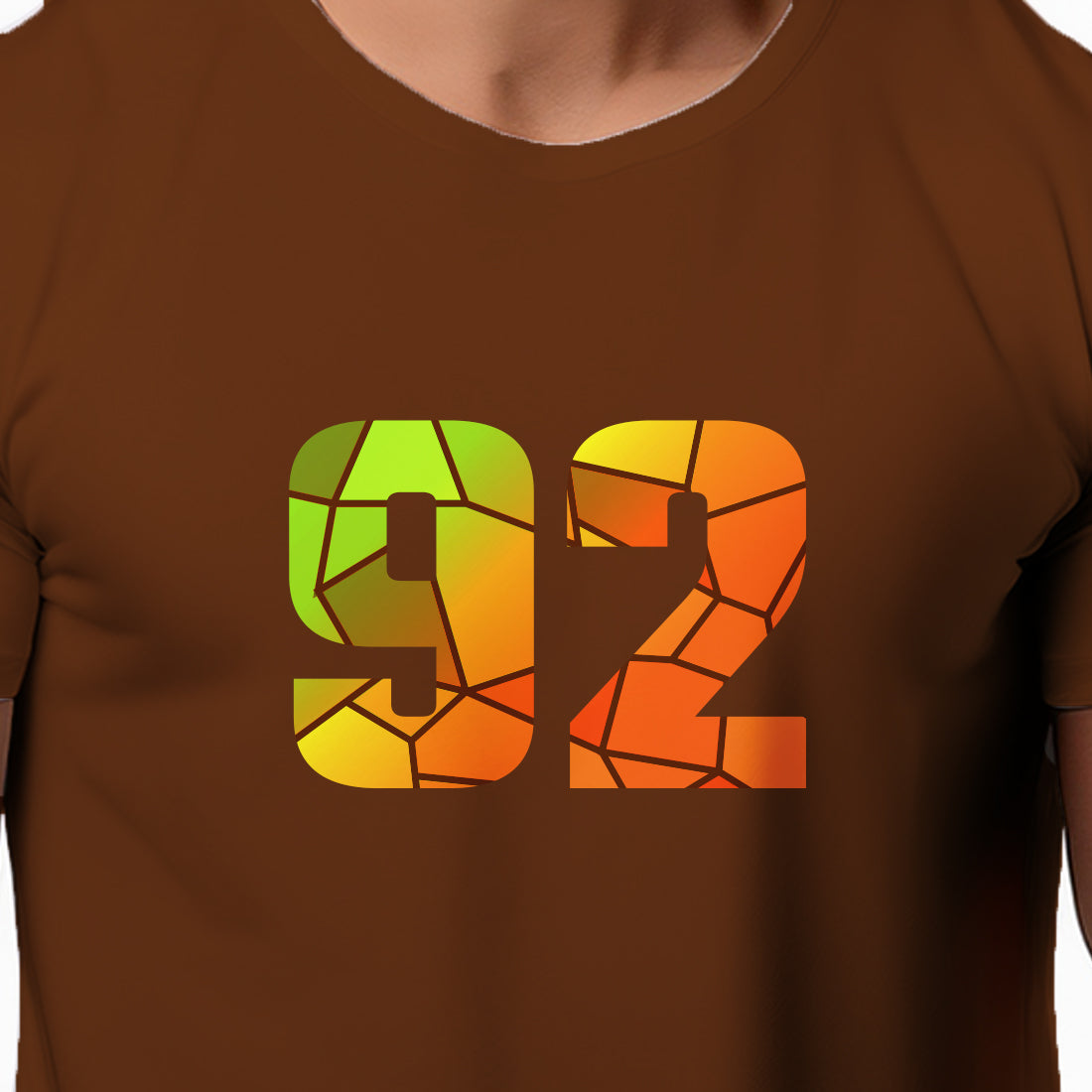 92 Number Unisex T-Shirt (Brown)