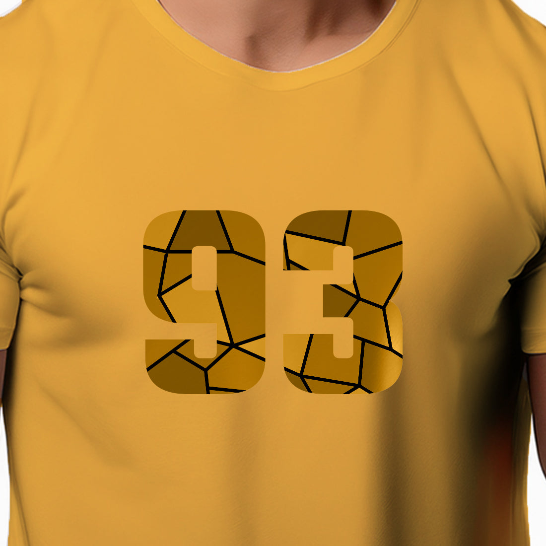 93 Number Unisex T-Shirt (Golden Yellow)