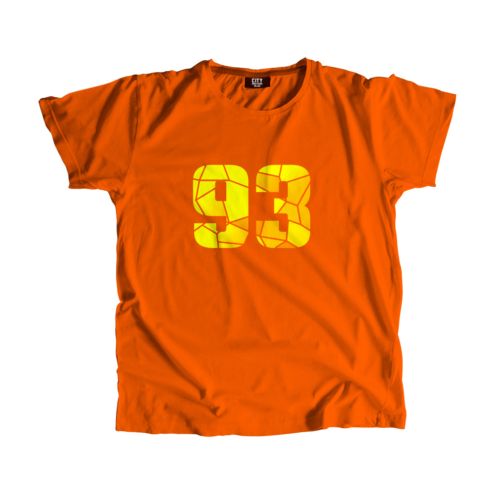 93 Number Unisex T-Shirt (Orange)