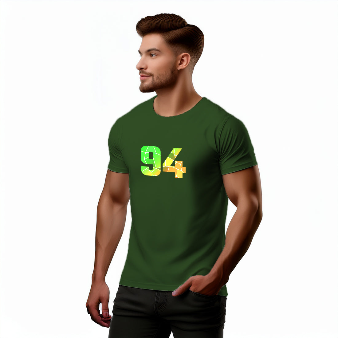 94 Number Unisex T-Shirt (Olive Green)