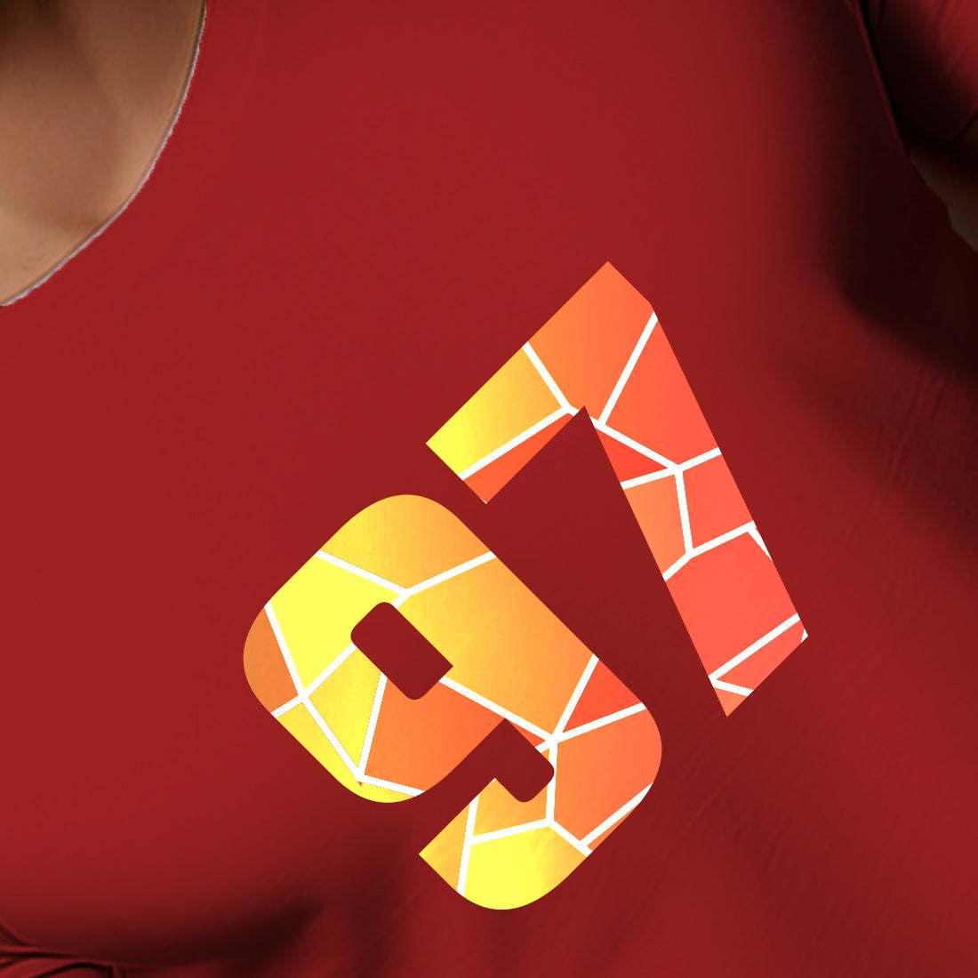 97 Number Unisex T-Shirt (Red)