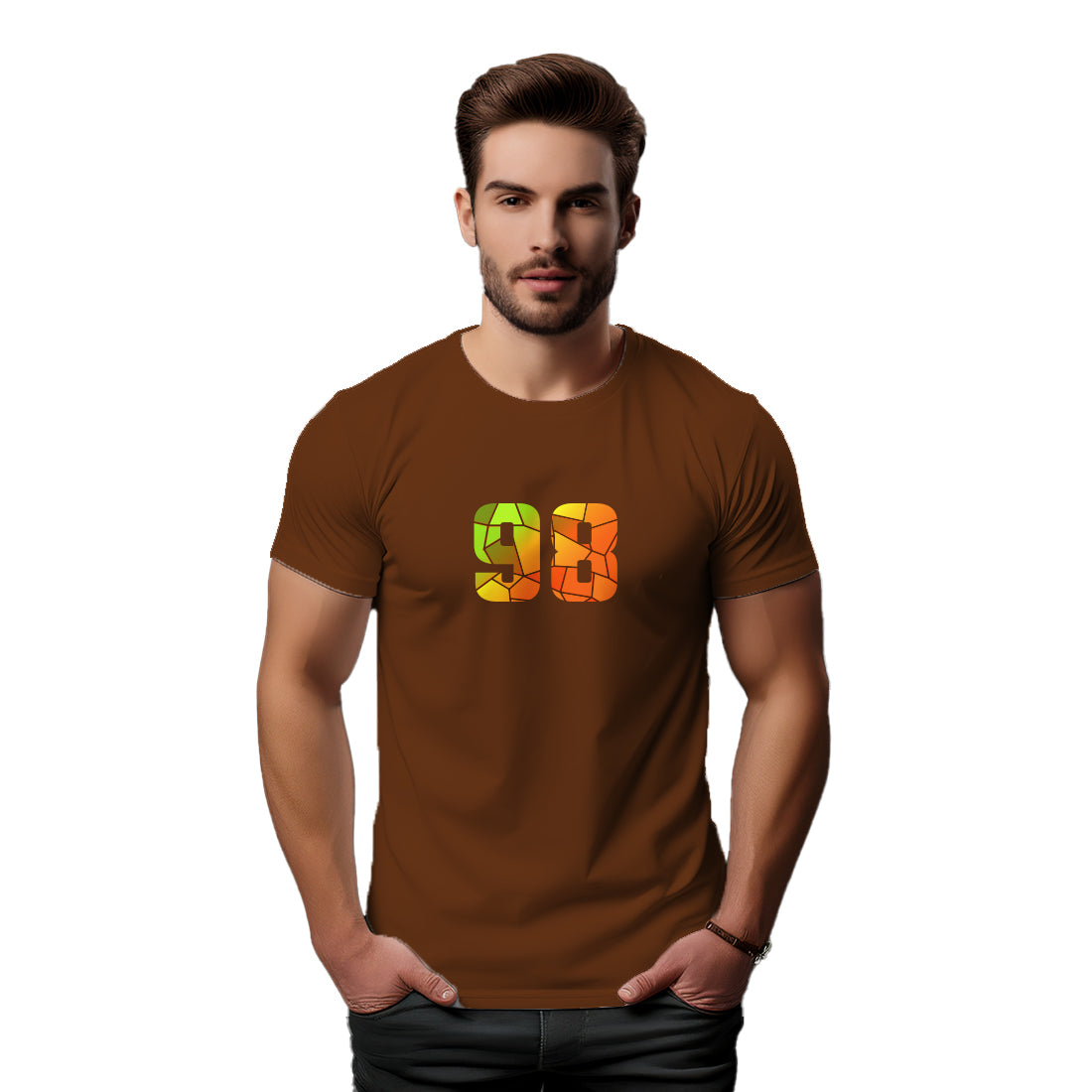 98 Number Unisex T-Shirt (Brown)