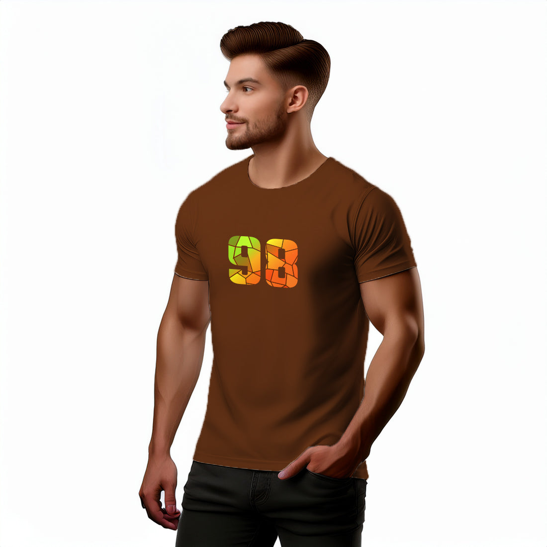 98 Number Unisex T-Shirt (Brown)