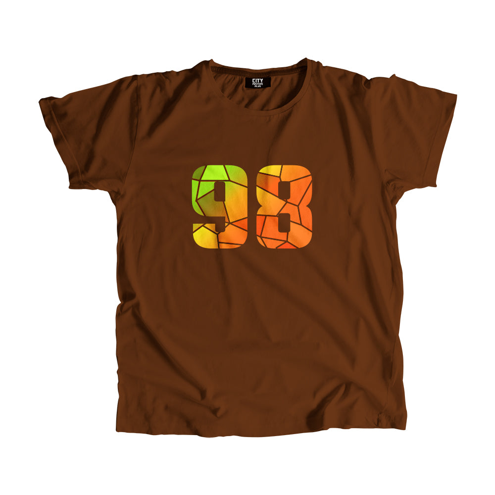 98 Number Unisex T-Shirt (Brown)