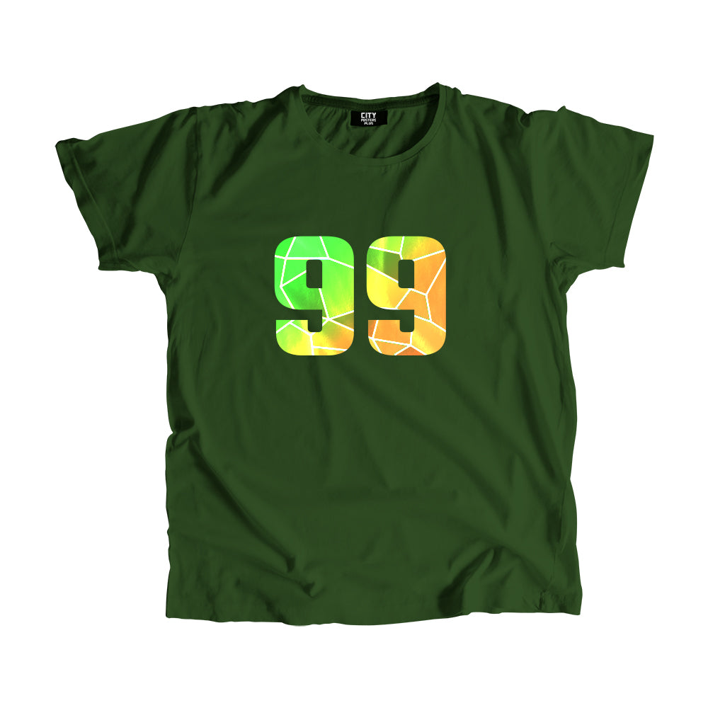 99 Number Unisex T-Shirt (Olive Green)
