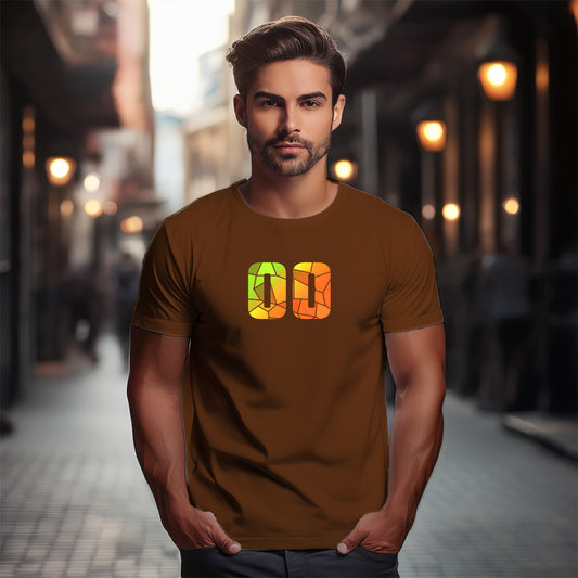 00 Number Unisex T-Shirt (Brown)