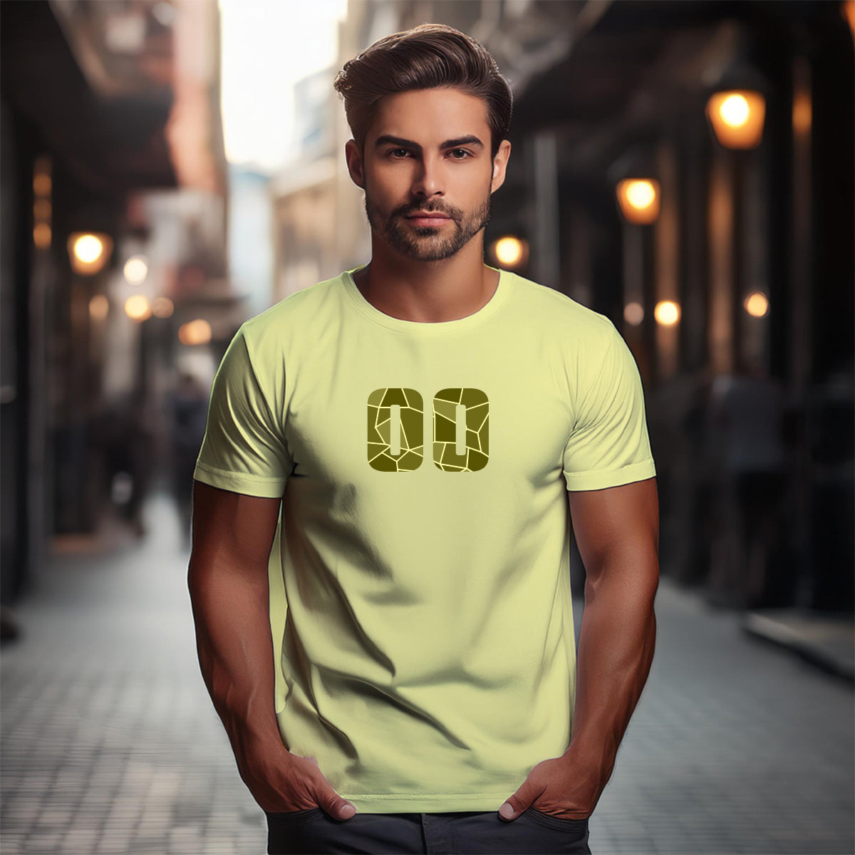 00 Number Unisex T-Shirt (Butter Yellow)