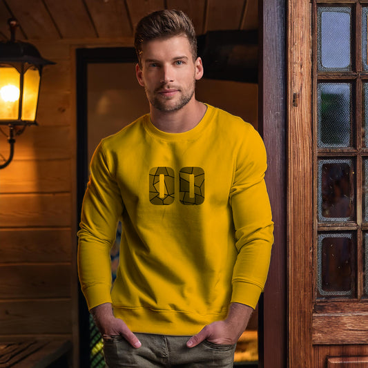 00 Number Unisex Sweatshirt (Golden Yellow)