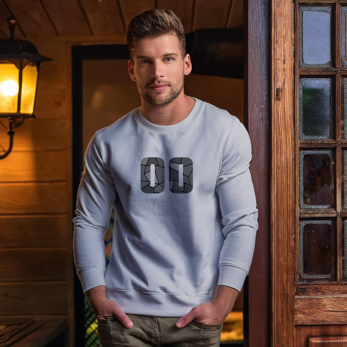 00 Number Unisex Sweatshirt (Melange Grey)