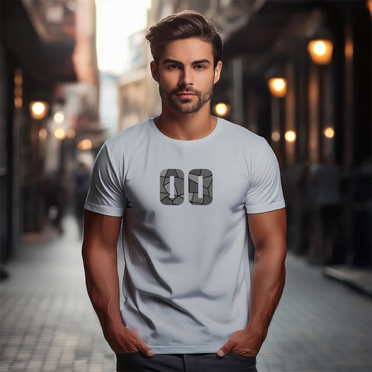 00 Number Unisex T-Shirt (Melange Grey)