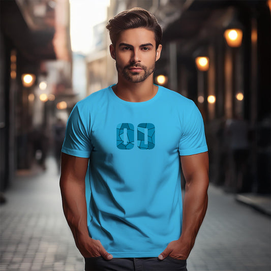 00 Number Unisex T-Shirt (Sky Blue)