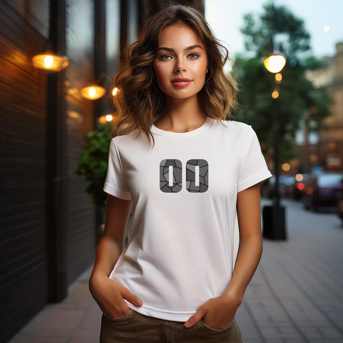 00 Number Women's T-Shirt (White)