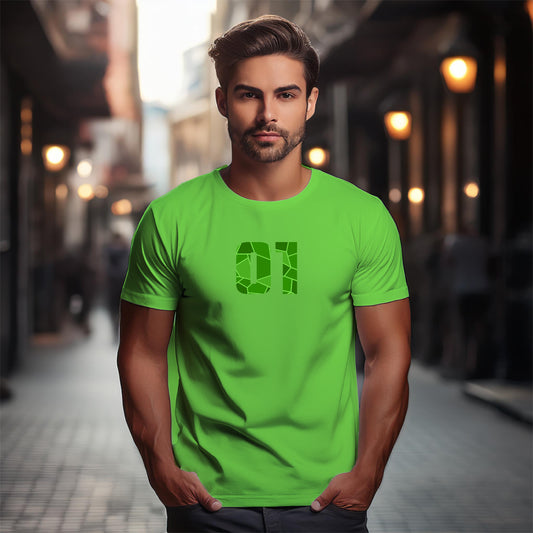 01 Number Unisex T-Shirt (Liril Green)