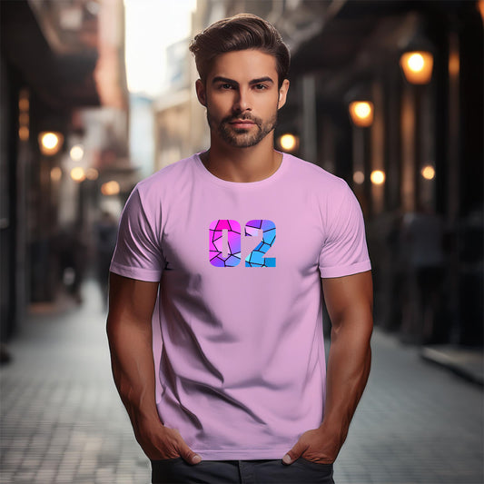 02 Number Unisex T-Shirt (Light Pink)