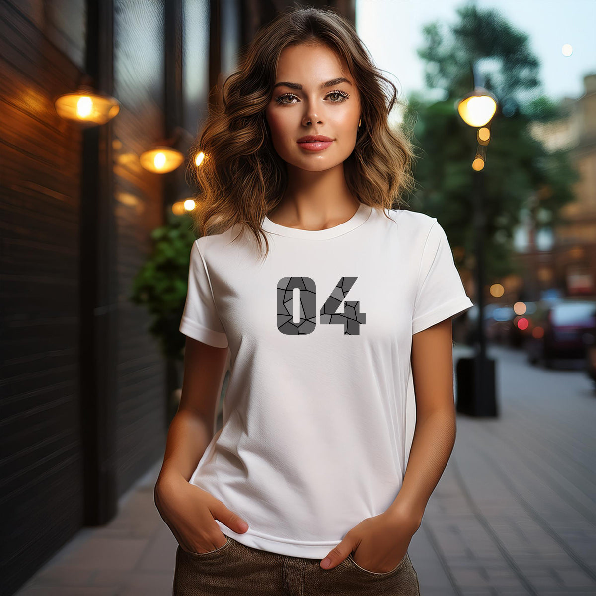 04 Number Women's T-Shirt (White)